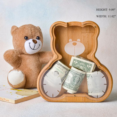 202407 Primo compleanno regalo di Pasqua Animali Banca di monete per ragazzi Verniciato e fatto a mano