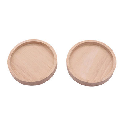 Colori di macchia personalizzati Matte di bevande in legno di faggio rotondo sostenibile per la protezione