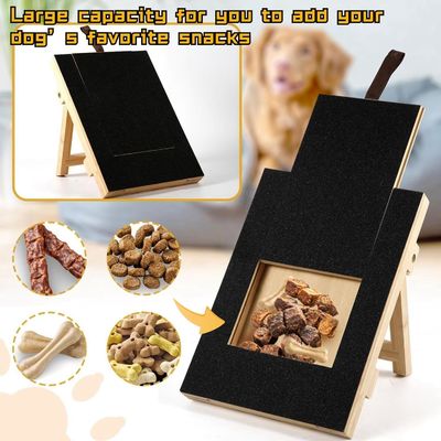 Pad per la cura delle unghie per cani in legno per uso domestico con scatola per snack