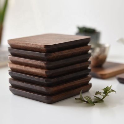 10x10x1.2cm in stile giapponese Legno di noce nero per teiera e tazza su misura