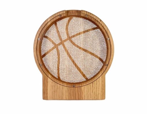 Logo personalizzato Piggy Bank di legno Bambini Risparmio sportivo Tematica di baseball colore semplice