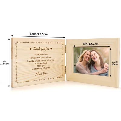 Colori Metodo di stampa Cornice fotografica in legno massello personalizzata per schermo da tavolo in stile semplice