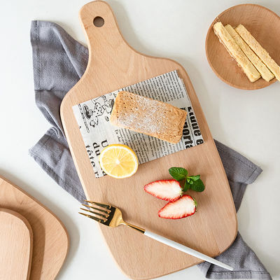 Tavola di pane di legno di noce nera per frutta e porzione 40x23cm