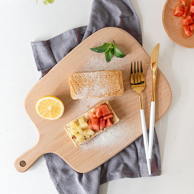 Tavola di pane di legno di noce nera per frutta e porzione 40x23cm