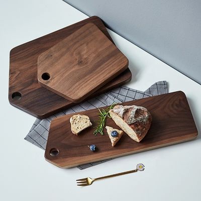 Logo personalizzato accettato Stile nordico fatto a mano tabella di pane di noce nera