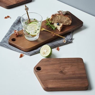 Logo personalizzato accettato Stile nordico fatto a mano tabella di pane di noce nera