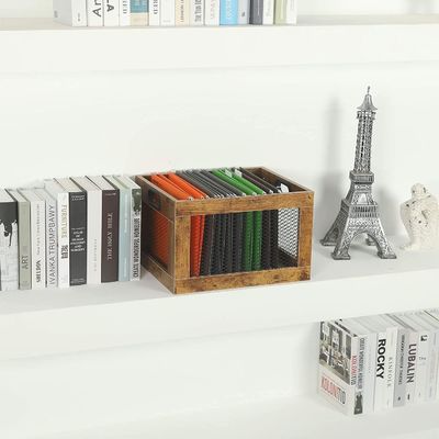 Tenitore di dischi in legno per lo stoccaggio classico Cubo Organizzatore di dischi Stoccaggio su richiesta