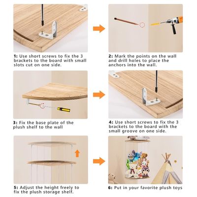 Armadietto per giocattoli per bambini piccoli Organizzatore di angolo per animali da gioco