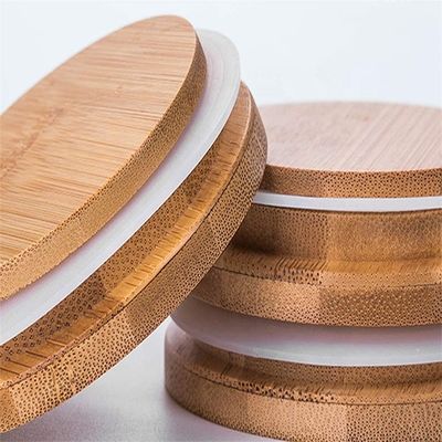 Contenitore di vetro borosilicato di spessore alimentare sigillato con coperchio di bambù per spezie di zucchero di riso