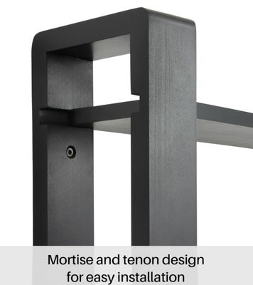 Tenitori di magazzino scaffalature legno di pino nero 3 livelli grande scaffale casa decorazione pianta foto display