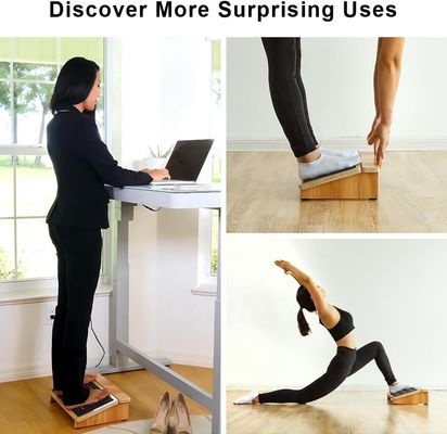 Scaffale ergonomica in legno per il supporto alla postura sotto la scrivania nelle sedie domestiche e di ufficio