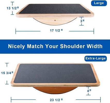 22.9 x 1.5 x 11.9 cm Tavola di bilanciamento in legno personalizzata per tavole oscillabili per ufficio e fitness