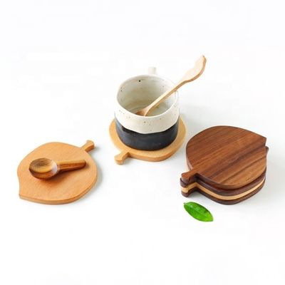 Logo personalizzato accettabile con laser inciso sottopietra in legno per tappeto per tazze di caffè personalizzato