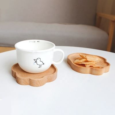 Logo personalizzato accettabile con laser inciso sottopietra in legno per tappeto per tazze di caffè personalizzato