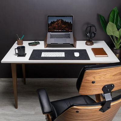 Campione gratuito portatile in legno supporto a doppio livello portacomputer per computer monitor