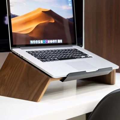 Campione gratuito portatile in legno supporto a doppio livello portacomputer per computer monitor