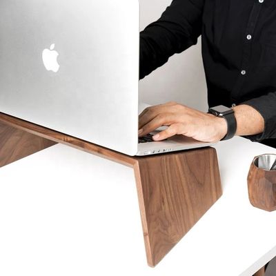 Campione gratuito portatile in legno supporto a doppio livello portacomputer per computer monitor