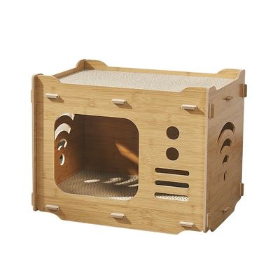 Casa di cartone per gatti a doppio strato su misura con 2 PCS Cat Scratching Pads Cat Scratcher House