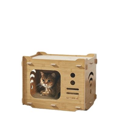 Casa di cartone per gatti a doppio strato su misura con 2 PCS Cat Scratching Pads Cat Scratcher House