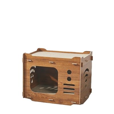 Casa di cartone per gatti a doppio strato su misura con 2 PCS Cat Scratching Pads Cat Scratcher House