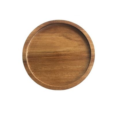 Legno per uso domestico Vernice a colori semplici Acacia Solid Drink Coaster per tazze da caffè Mat Set