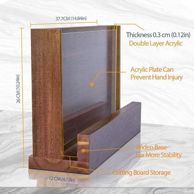 Scudo di protezione acrilica e logo personalizzato