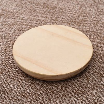 Facile vassoio di legno rotondo a punta aperta con colore del coperchio e logo personalizzato