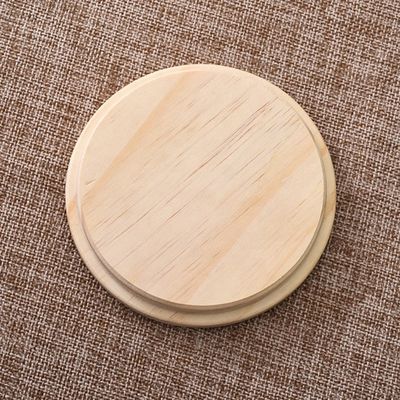 Facile vassoio di legno rotondo a punta aperta con colore del coperchio e logo personalizzato