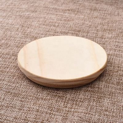 Facile vassoio di legno rotondo a punta aperta con colore del coperchio e logo personalizzato