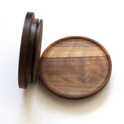 Ordine su misura Acceptato Cucina Caramelle Spezie Barattolo di vetro con coperchio di noce nera non versamento