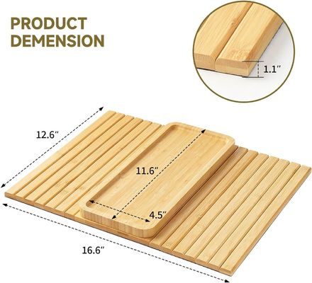 Stocked Bambù Divano Arm Tray Tavolo Grande Divano Coppa Portatore Tray per Tazze Telefono Remote