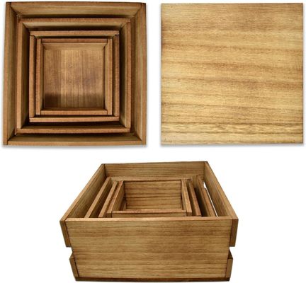 Set di 4 tipi di torte in legno in stile rustico