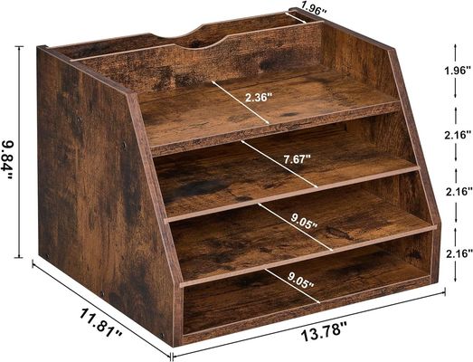 Mensole regolabili Mensole organizzatore di file in legno per risparmiare spazio e organizzare