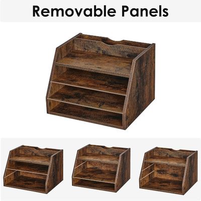 Mensole regolabili Mensole organizzatore di file in legno per risparmiare spazio e organizzare