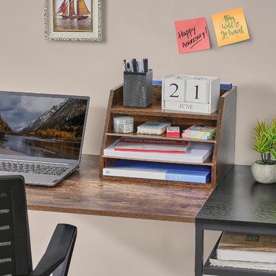 Mensole regolabili Mensole organizzatore di file in legno per risparmiare spazio e organizzare