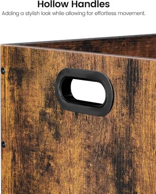 Organizzatore di archiviazione di dischi in vinile per il soggiorno con archiviazione di file in legno vintage in grande quantità