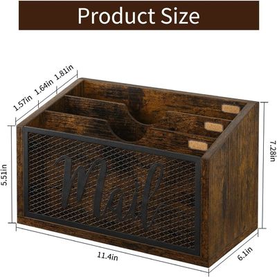 Organizzatore di posta MDF a doppio livello per scrivania d'ufficio