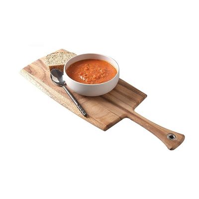 Tavola per tagliare l'olivo di legno per il taglio portatile del pane e del formaggio 8 x 20,5 x 0,5 pollici