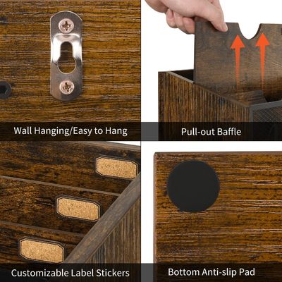 Organizzatore di posta MDF a doppio livello per scrivania d'ufficio