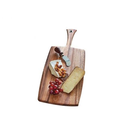 Tavola per tagliare l'olivo di legno per il taglio portatile del pane e del formaggio 8 x 20,5 x 0,5 pollici