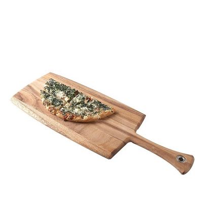 Tavola per tagliare l'olivo di legno per il taglio portatile del pane e del formaggio 8 x 20,5 x 0,5 pollici
