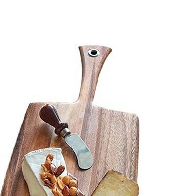 Tavola per tagliare l'olivo di legno per il taglio portatile del pane e del formaggio 8 x 20,5 x 0,5 pollici