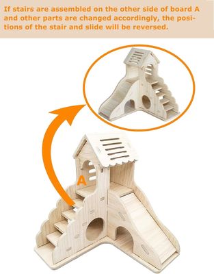 Scala da arrampicata e scivolo Casetta di legno per altri piccoli animali