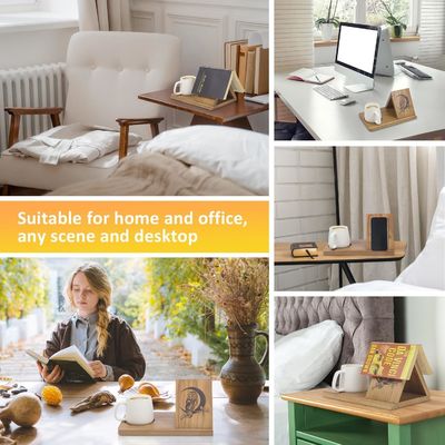 Stampa a schermo di seta Legno corto Mini libro di riposo per camera da letto Menù da notte e scrivania