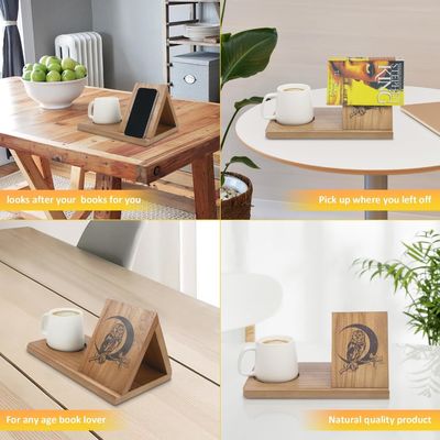 Stampa a schermo di seta Legno corto Mini libro di riposo per camera da letto Menù da notte e scrivania