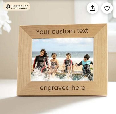 Cornice di foto in legno massello per la parete Immagine stampata Cornice di foto in colore personalizzato