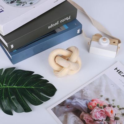 Moderno stile Custom Natural Wood Chain Link Decorative Wall Decoration Chain per tè / caffè / caramelle