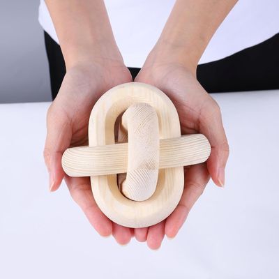 Moderno stile Custom Natural Wood Chain Link Decorative Wall Decoration Chain per tè / caffè / caramelle