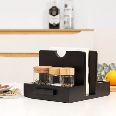 2024 Design American Style Tenitore di tovagliolo in legno per tavolo per conservare saline e peperoncini