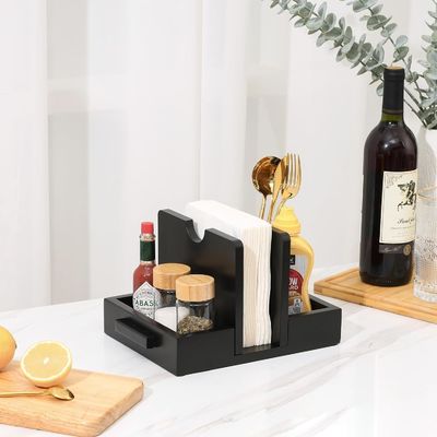 2024 Design American Style Tenitore di tovagliolo in legno per tavolo per conservare saline e peperoncini